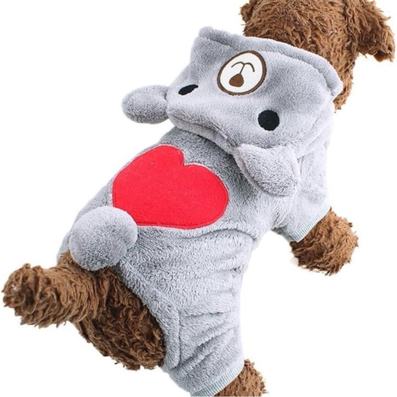 Dog Apparel Cute Bear Costume Jumpsuit Hoodie XS - Picture 5 of 5